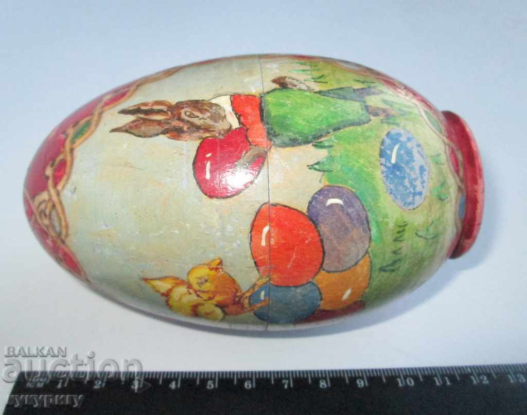 Ancient Easter painted wooden egg box - 6 Ancient Easter painted wooden egg box - 6