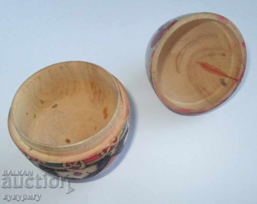Ancient Easter painted wooden egg box - 7 Ancient Easter painted wooden egg box - 7