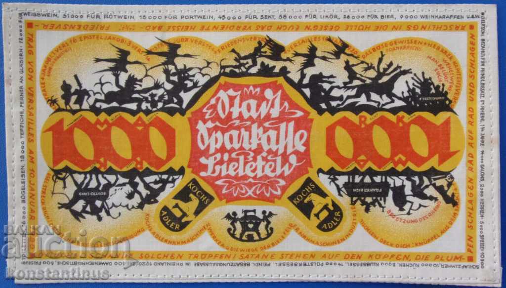 Germany Silk Banknote 1000 Mauritius 1922 Very Rare UNC with price € 178.95 | 350.00 BGN Germany Silk Banknote 1000 Mauritius 1922 Very Rare UNC with price € 178.95 | 350.00 BGN