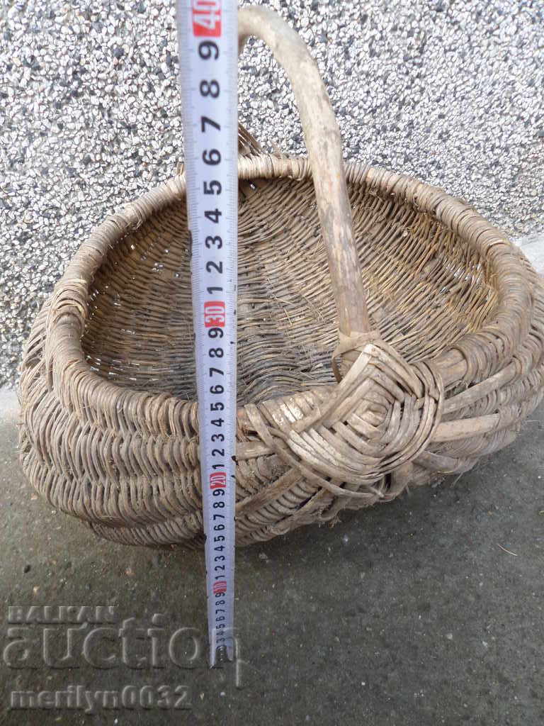 Old wicker basket, wooden, basket, paneer with price 43.00 BGN | € 21.99 Old wicker basket, wooden, basket, paneer with price 43.00 BGN | € 21.99