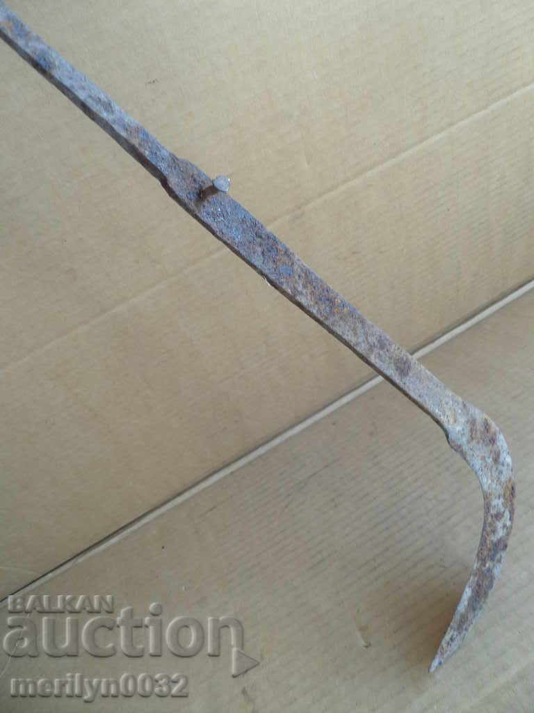 Old handmade knife, wrought iron - 7