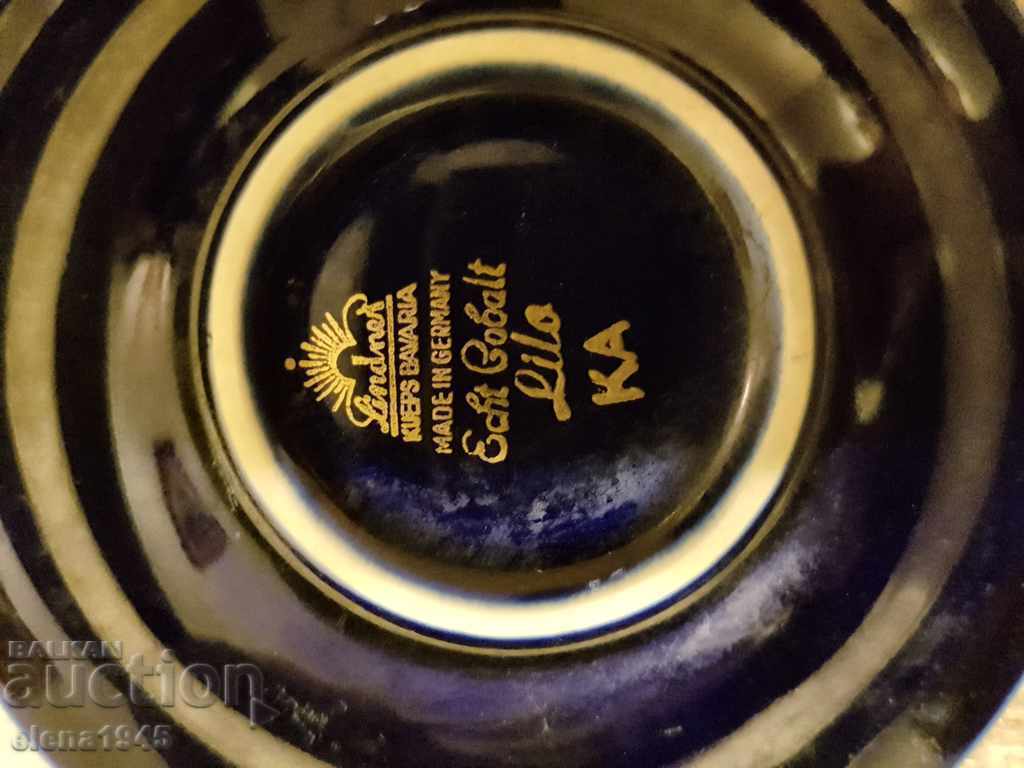 Bavarian cobalt saucer with price 20.00 BGN | € 10.23 Bavarian cobalt saucer with price 20.00 BGN | € 10.23