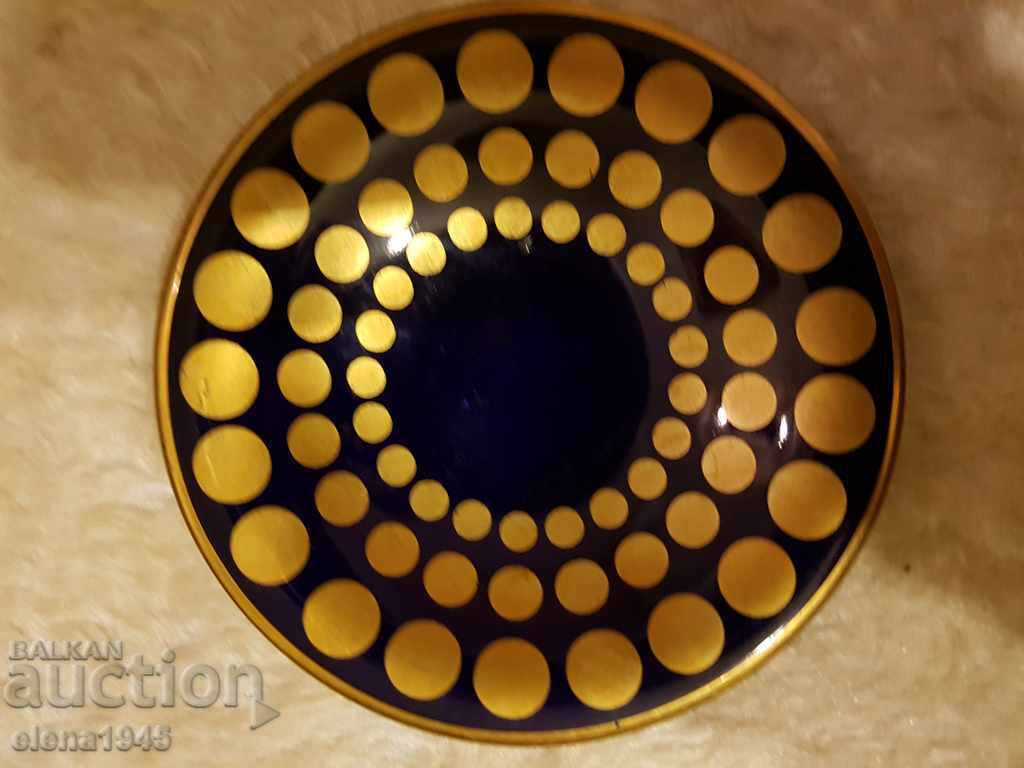 Bavarian cobalt saucer