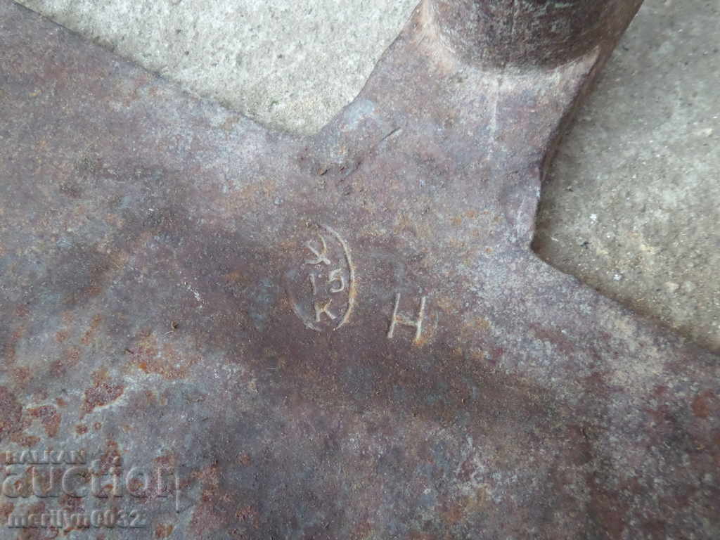 Old pick, wrought iron, appliance, tool chap with price 38.00 BGN | € 19.43 Old pick, wrought iron, appliance, tool chap with price 38.00 BGN | € 19.43