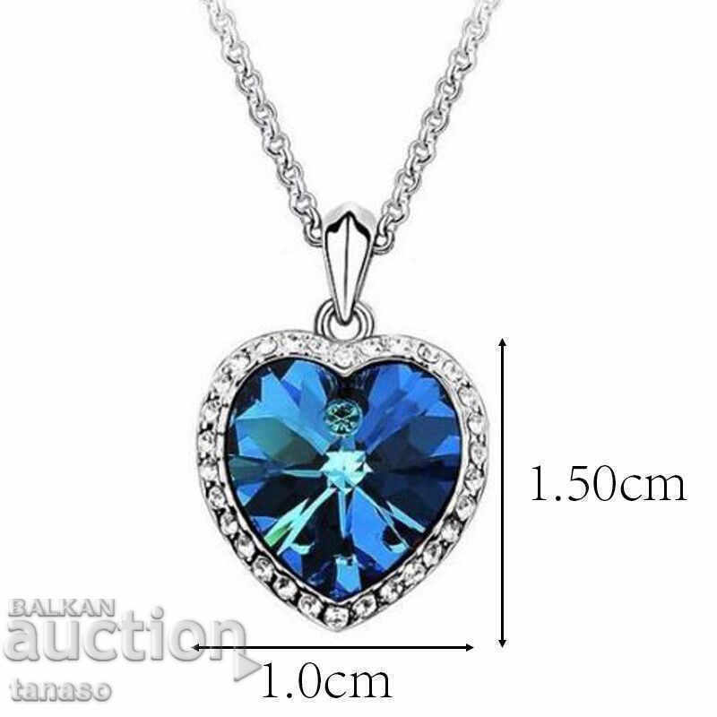 Cercei si colier cu albastru „oceanul“ cristal - 6 Cercei si colier cu albastru „oceanul“ cristal - 6