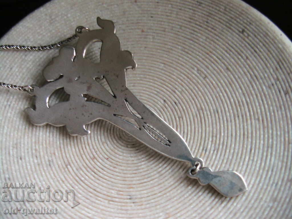 Fantastic silver necklace with enamel, silver 925 - 6 Fantastic silver necklace with enamel, silver 925 - 6