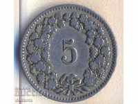 Switzerland 5 Fr 1893