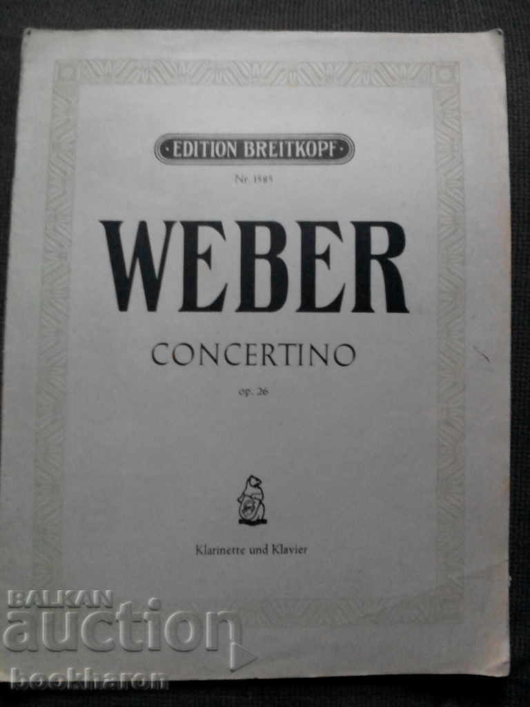 Weber: Concertul pentru clarinet si pian op.26