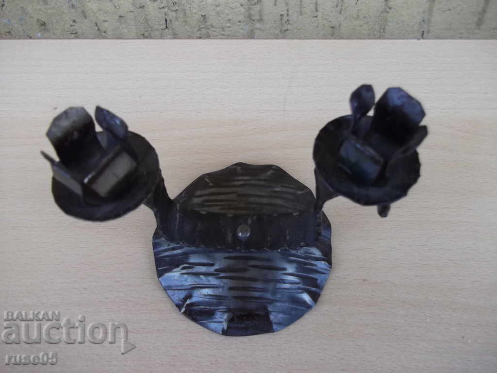 Wrought iron candlestick for two candles with price 10.00 BGN | € 5.11 Wrought iron candlestick for two candles with price 10.00 BGN | € 5.11