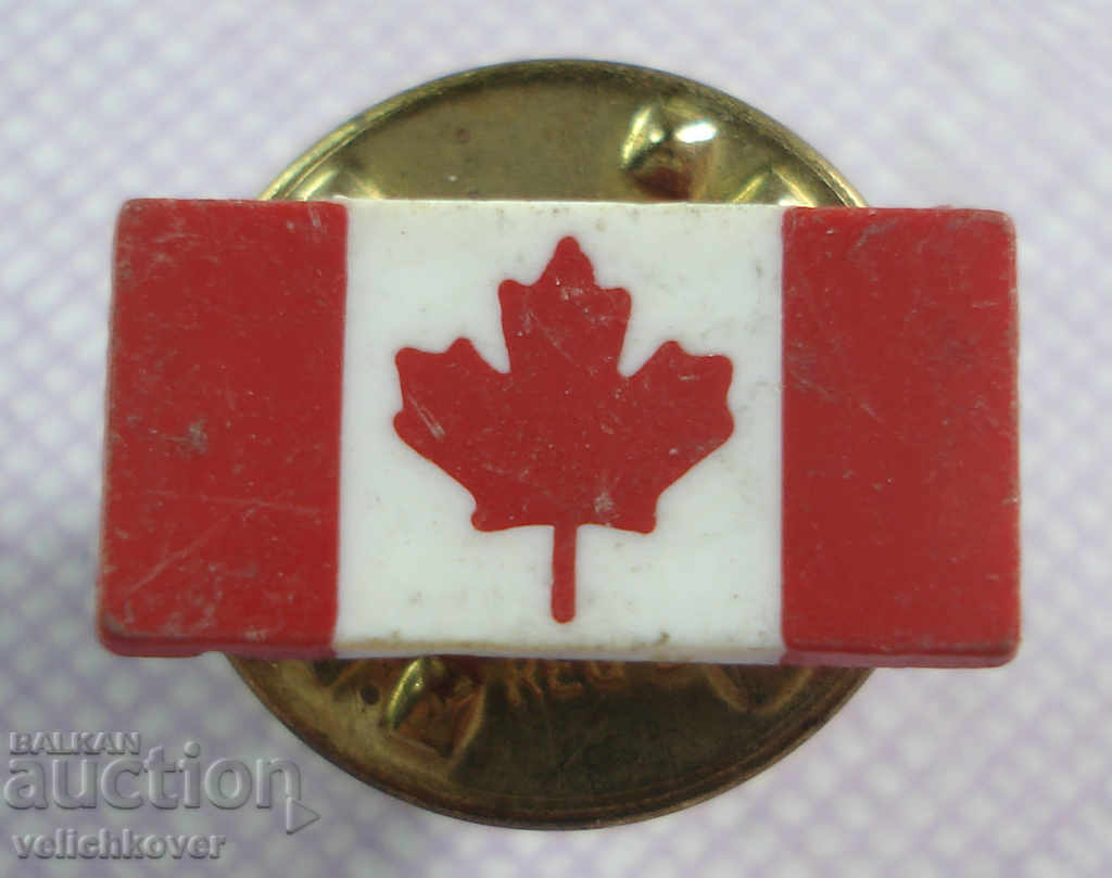 18 371 Καναδάς πινακίδα με την εθνική σημαία του Καναδά pin