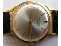 ЧАСОВНИК-ПОЛЕТ-POLJOT-ПОЗЛАТА-20 МИКРОНА-23 КАМЪКА