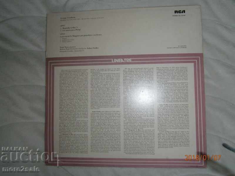 Auction GEORGE GERSHOUIN - RCA - GREAT PLATE - GL 42160 Auction GEORGE GERSHOUIN - RCA - GREAT PLATE - GL 42160