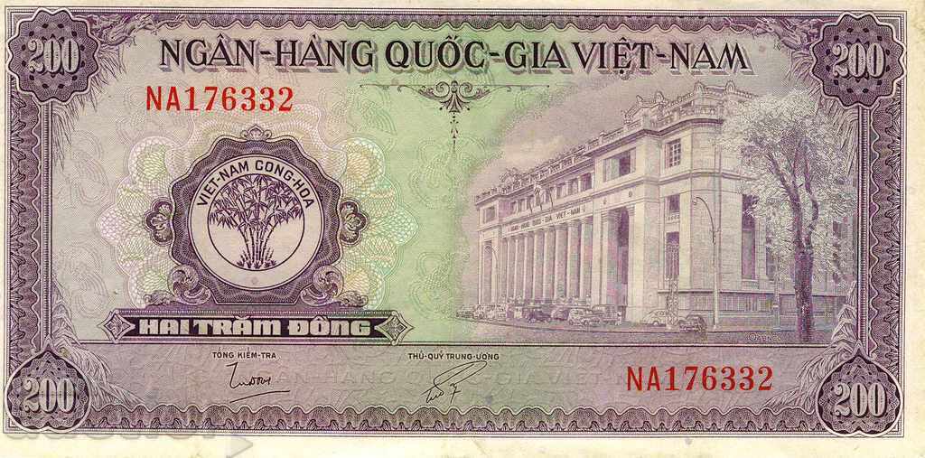 200 Dong Vietnamul de Sud 1958
