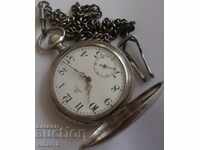 джобен сребърен часовник -OMEGA-ОМЕГА