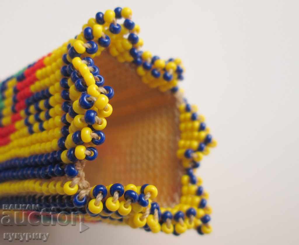 Auction Old Turkish bead pouch case beads Fenerbahce 1907 Auction Old Turkish bead pouch case beads Fenerbahce 1907