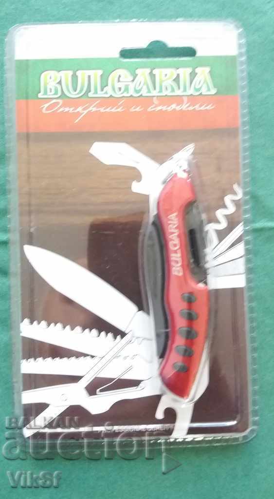 Multipurpose Bulgaria-5 pocket knife / red