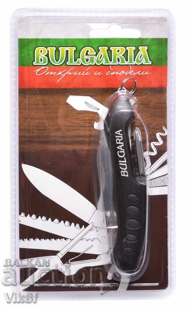 Мултифункционален джобен нож Bulgaria-5 елемента/черен