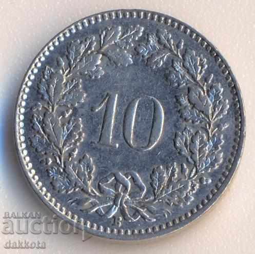 Швейцария 10 рапена 1938 година
