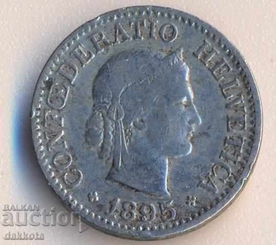 Switzerland 10 rapped in 1895 with price 2.90 BGN | € 1.48