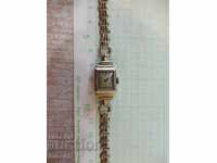 Ladies watch with chain and lid hinges