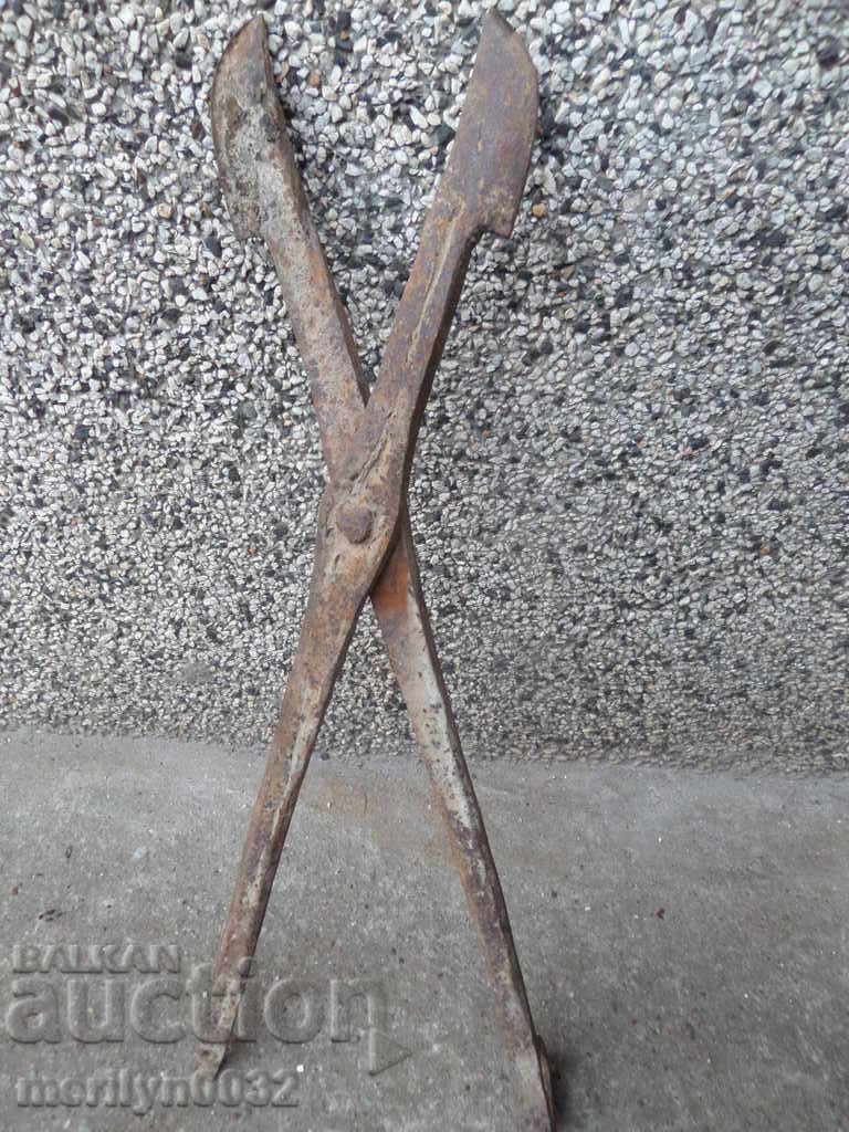 Old forged scissors tool sprockets wrought iron