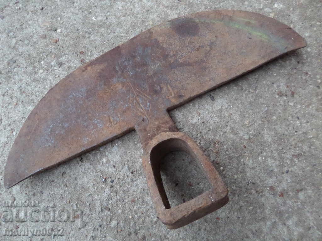 Old forged hoe, tool, wrought iron - 7 Old forged hoe, tool, wrought iron - 7