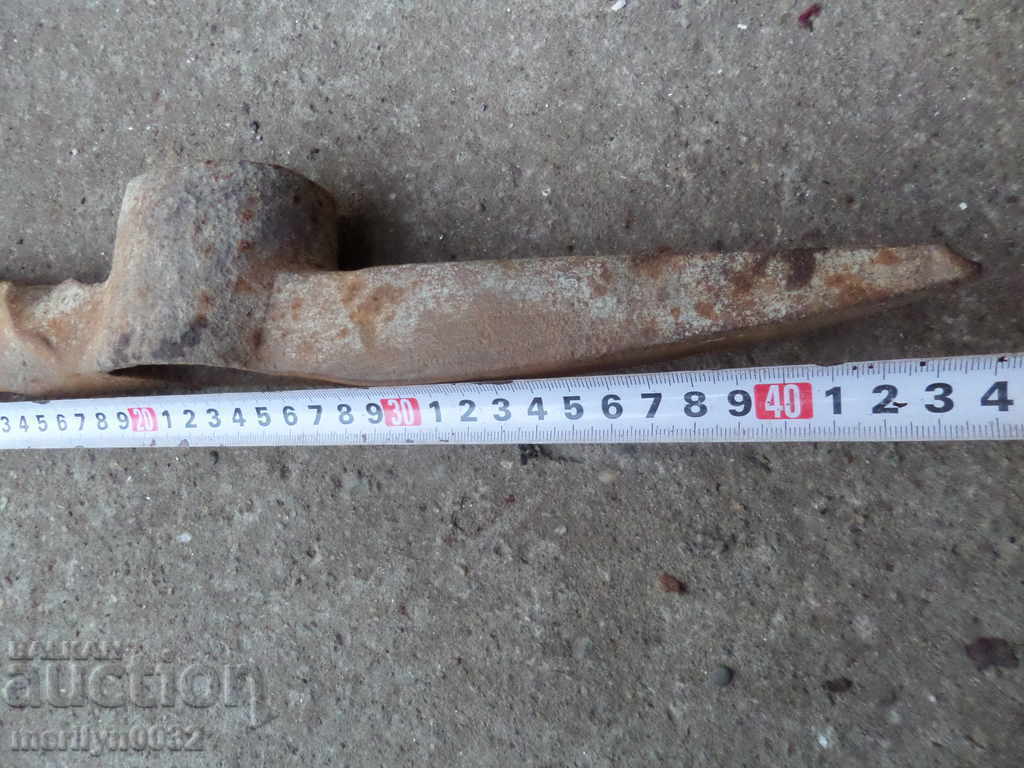 Auction Old forged saw, wrought iron, instrument Auction Old forged saw, wrought iron, instrument