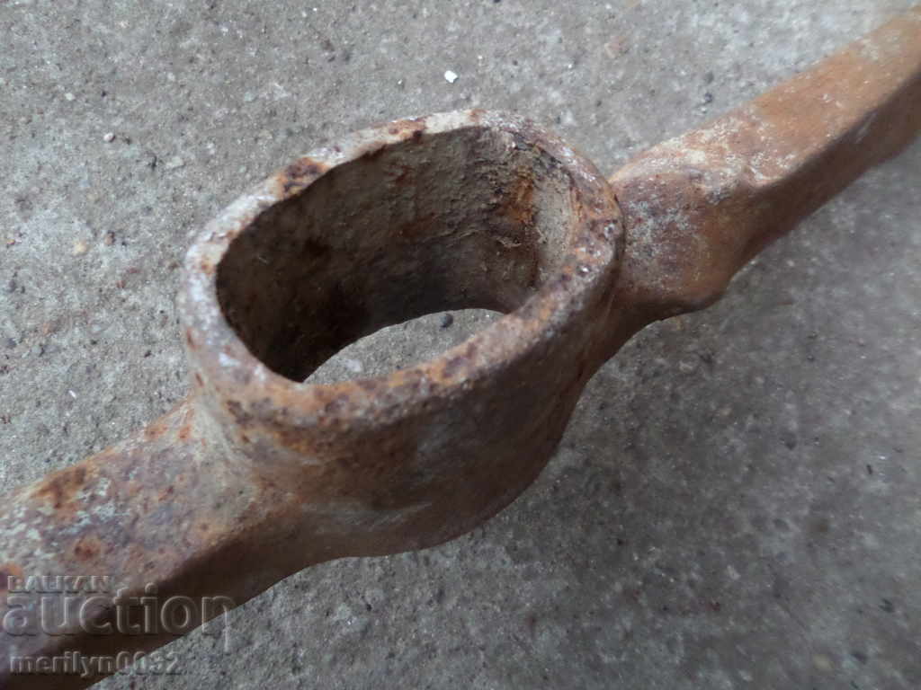 Old forged saw, wrought iron, instrument - 6 Old forged saw, wrought iron, instrument - 6