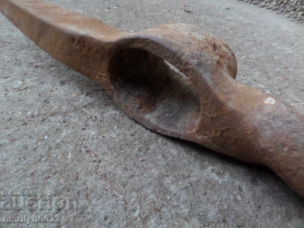 Old forged saw, wrought iron, instrument - 7 Old forged saw, wrought iron, instrument - 7