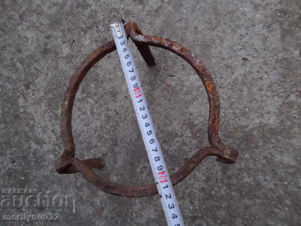 Auction  An old forged sack, fireplace, grill, wrought iron