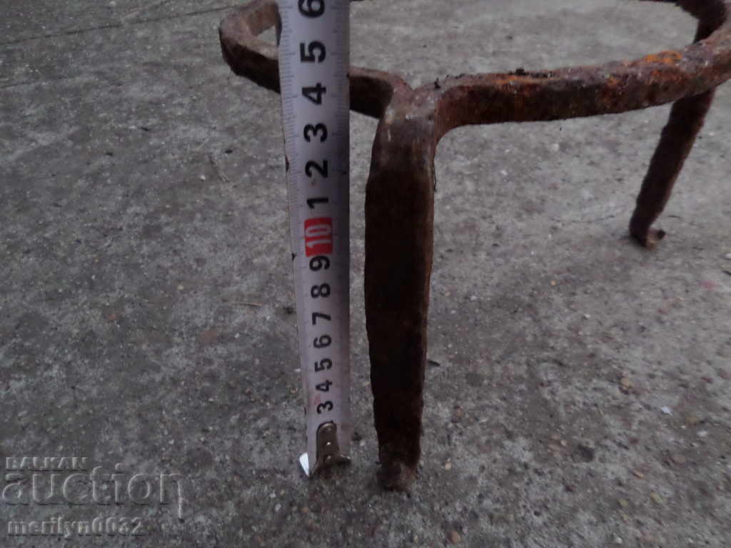 An old forged sack, fireplace, grill, wrought iron - 5