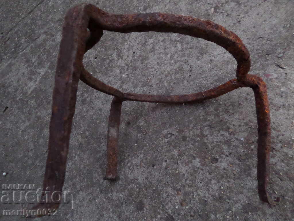 An old forged sack, fireplace, grill, wrought iron - 6