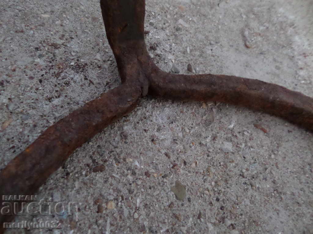 An old forged sack, fireplace, grill, wrought iron - 7