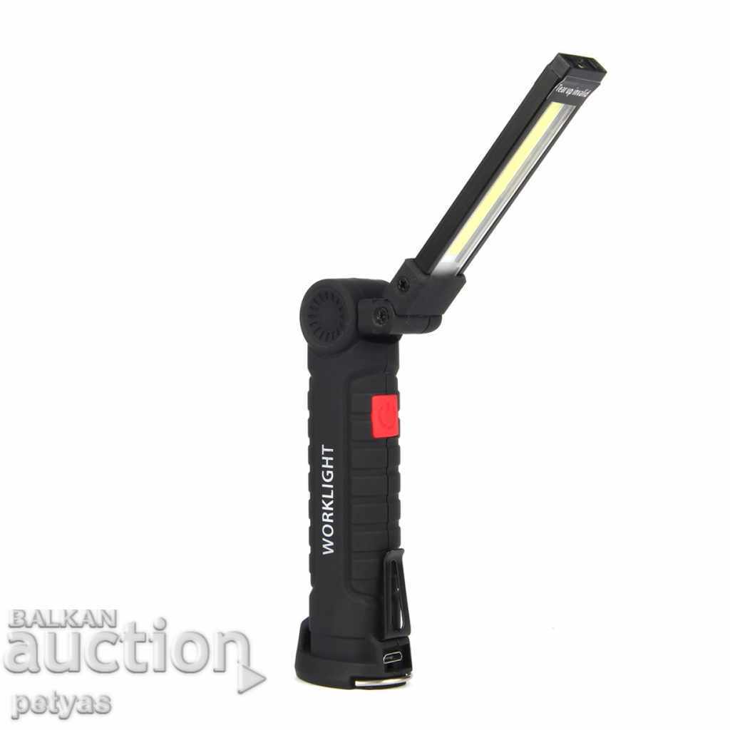Foldable rechargeable COB lamp 2 in 1 W51
