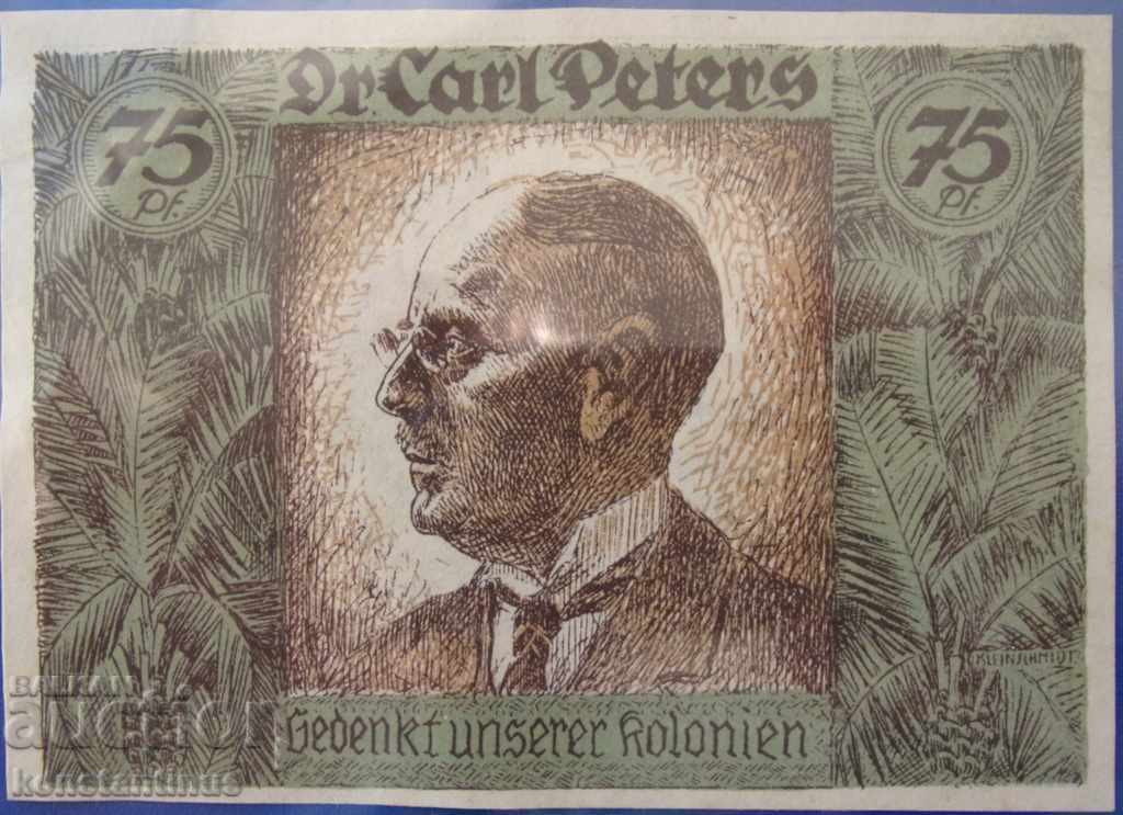 East Africa - Germany 75 Pennig 1918 Very Rare UNC