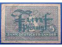 Germany 5 Pennig 1948 Very Rare