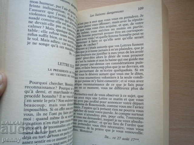 Delivery of Les Liaisons dangereuses - Choderlos des Laclos