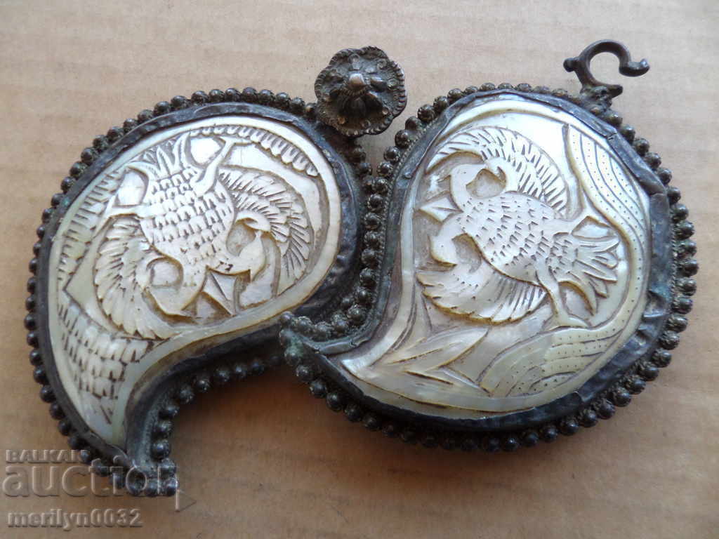 Auction  Renaissance silver Kotlen pafts with mother-of-pearl pafta silver