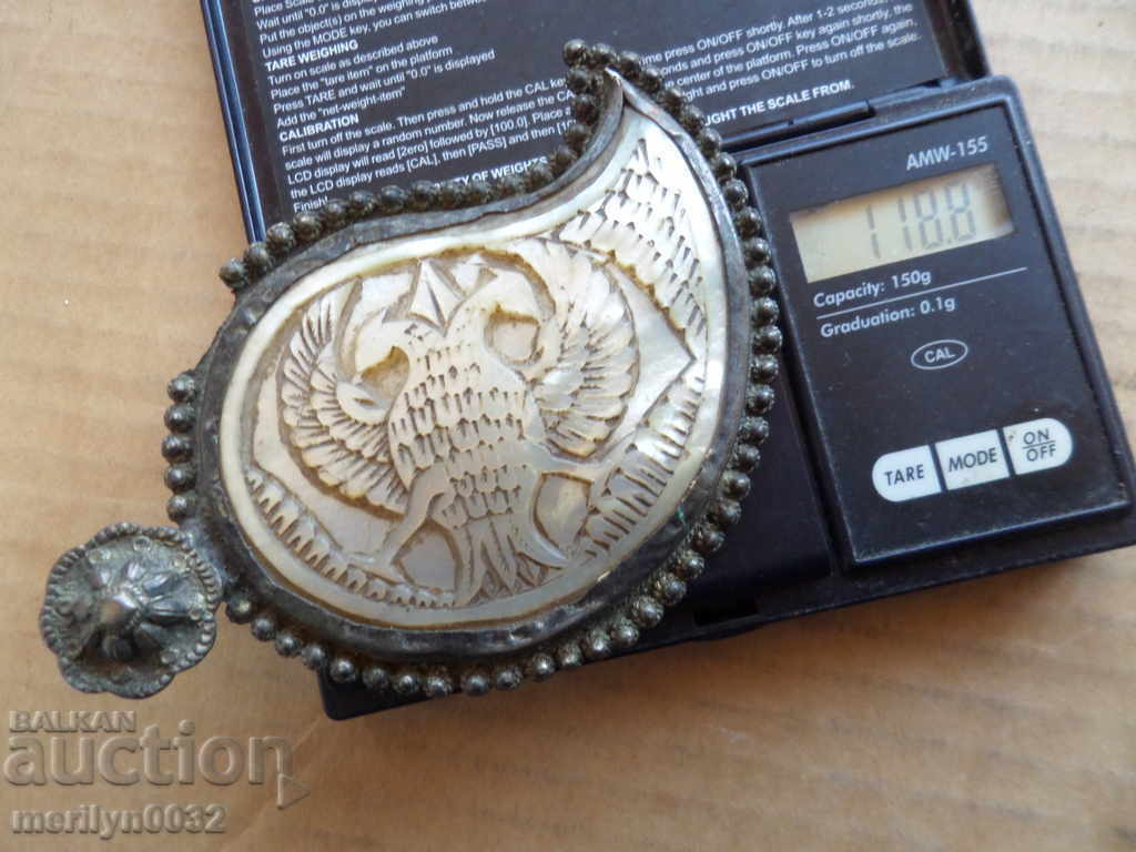 Renaissance silver Kotlen pafts with mother-of-pearl pafta silver - 7