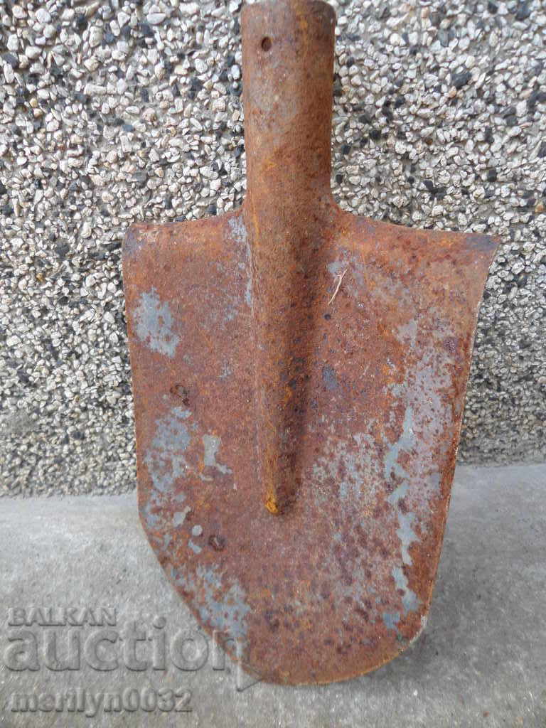 Old straight shovel, wrought iron - 5 Old straight shovel, wrought iron - 5
