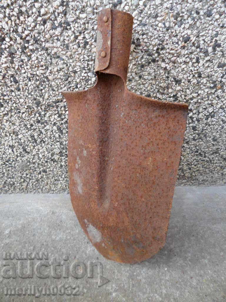 Old straight shovel, wrought iron - 6 Old straight shovel, wrought iron - 6