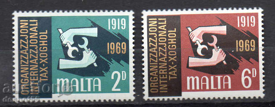 1969. Malta. 50th International Labor Organization, I.L.O.
