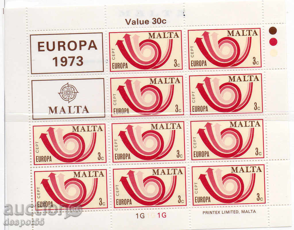 1973. Malta. Europa. Block.