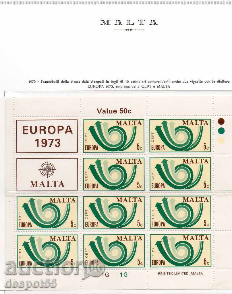 1973. Malta. Europa. Block.