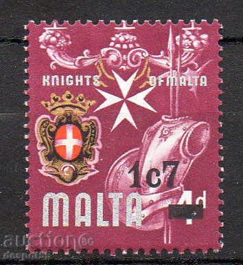 1977. Malta. Independența. Nadpechatka 1965