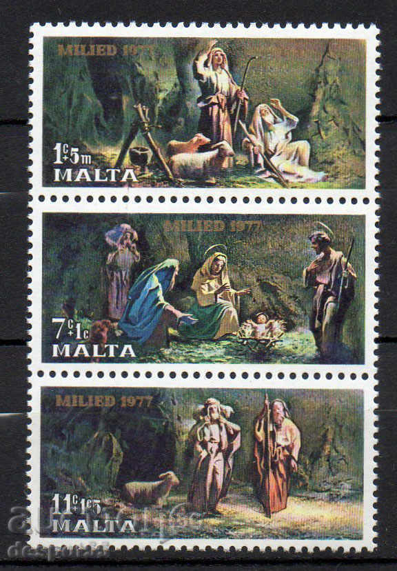 1977. Malta. ștampile de Crăciun.