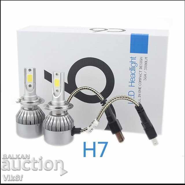 LED Диодни Крушки  H7 - 72W цена за комплект 2бр