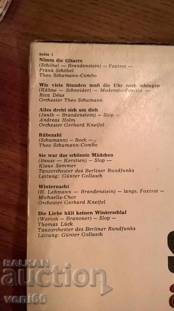 Auction Gramophone record - Schlager aktuel - DDR Auction Gramophone record - Schlager aktuel - DDR