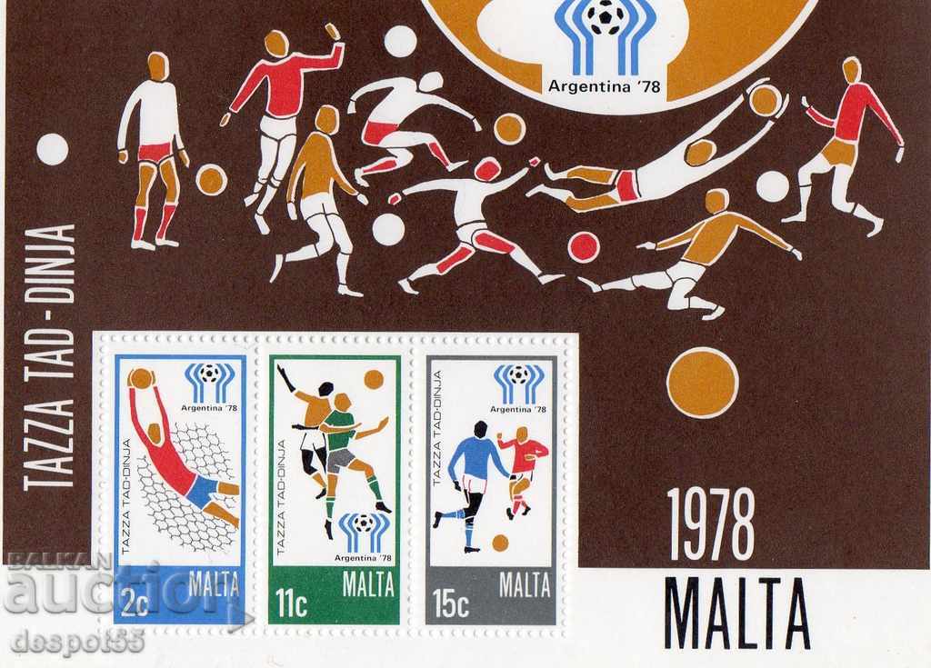 1978. Malta. World Cup - Argentina. Block.