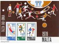 1978. Малта. Световна футболна купа - Аржентина. Блок.